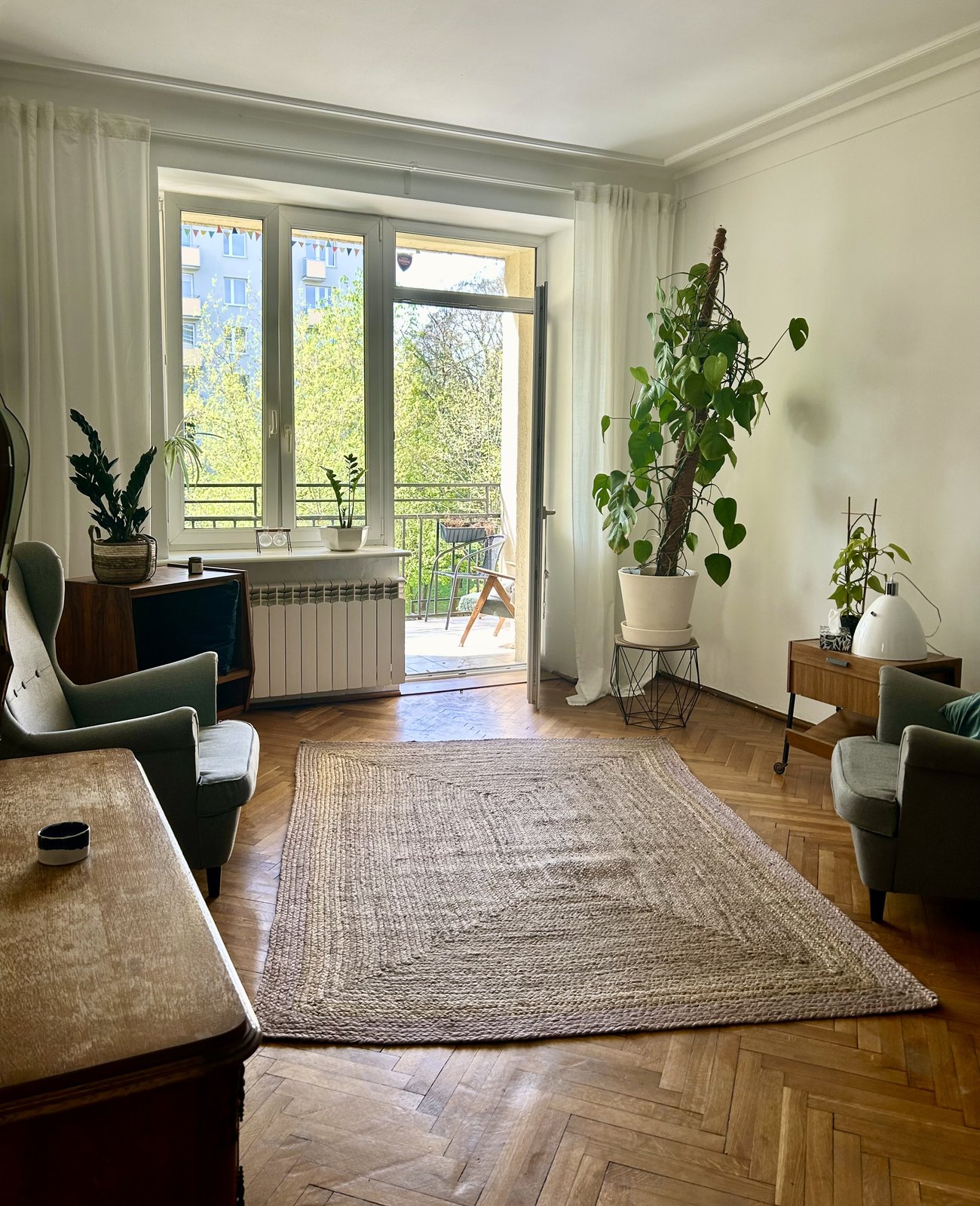 Gabinet 1 - przestronny gabinet terapeutyczny z balkonem, wynajem Warszawa Puławska